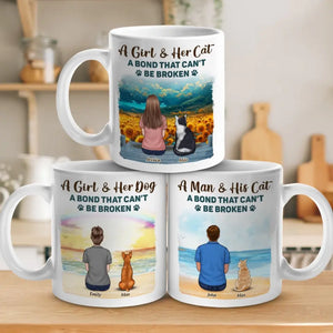 A Connection That Stands Firm - Memorial Personalized Custom Mug - Sympathy Gift For Pet Owners, Pet Lovers