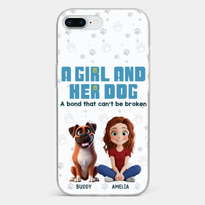 A Girl And Her Dogs - Dog Personalized Custom Clear Phone Case - Gift For Pet Owners, Pet Lovers