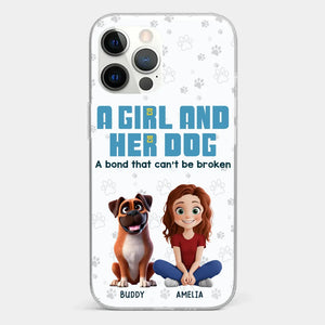 A Girl And Her Dogs - Dog Personalized Custom Clear Phone Case - Gift For Pet Owners, Pet Lovers