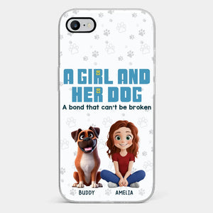 A Girl And Her Dogs - Dog Personalized Custom Clear Phone Case - Gift For Pet Owners, Pet Lovers