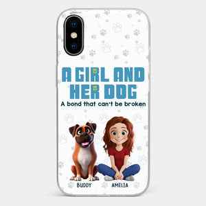 A Girl And Her Dogs - Dog Personalized Custom Clear Phone Case - Gift For Pet Owners, Pet Lovers