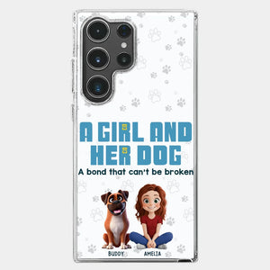 A Girl And Her Dogs - Dog Personalized Custom Clear Phone Case - Gift For Pet Owners, Pet Lovers