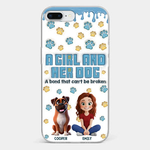 A Bond That Can't Be Broken - Dog Personalized Custom 3D Inflated Effect Printed Clear Phone Case - Gift For Pet Owners, Pet Lovers