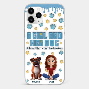 A Bond That Can't Be Broken - Dog Personalized Custom 3D Inflated Effect Printed Clear Phone Case - Gift For Pet Owners, Pet Lovers