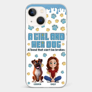 A Bond That Can't Be Broken - Dog Personalized Custom 3D Inflated Effect Printed Clear Phone Case - Gift For Pet Owners, Pet Lovers