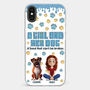 A Bond That Can't Be Broken - Dog Personalized Custom 3D Inflated Effect Printed Clear Phone Case - Gift For Pet Owners, Pet Lovers