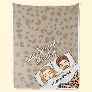 Wrapped In Each Other’s Arms - Couple Personalized Custom Blanket - Gift For Husband Wife, Anniversary