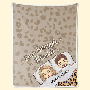 Wrapped In Each Other’s Arms - Couple Personalized Custom Blanket - Gift For Husband Wife, Anniversary