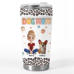 Fur-Ever In My Heart - Dog & Cat Personalized Custom 3D Inflated Effect Printed Tumbler - Gift For Pet Owners, Pet Lovers