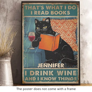 I Drink Wine And I Know Things - Family Personalized Custom Vertical Poster - Gift For Yourself, Best Friends, Siblings, Family Members