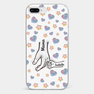 A Bond That Warms The Heart - Family Personalized Custom 3D Inflated Effect Printed Clear Phone Case - Mother's Day, Gift For Mom, Grandma