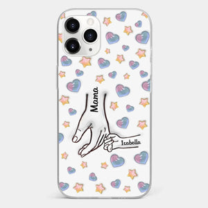 A Bond That Warms The Heart - Family Personalized Custom 3D Inflated Effect Printed Clear Phone Case - Mother's Day, Gift For Mom, Grandma