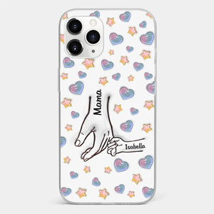 A Bond That Warms The Heart - Family Personalized Custom 3D Inflated Effect Printed Clear Phone Case - Mother's Day, Gift For Mom, Grandma