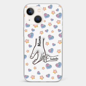 A Bond That Warms The Heart - Family Personalized Custom 3D Inflated Effect Printed Clear Phone Case - Mother's Day, Gift For Mom, Grandma