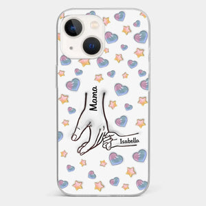 A Bond That Warms The Heart - Family Personalized Custom 3D Inflated Effect Printed Clear Phone Case - Mother's Day, Gift For Mom, Grandma