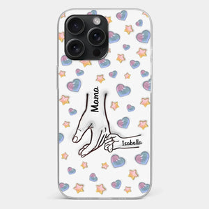 A Bond That Warms The Heart - Family Personalized Custom 3D Inflated Effect Printed Clear Phone Case - Mother's Day, Gift For Mom, Grandma