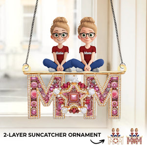 Our Shining Star - Family Personalized Window Hanging Suncatcher Ornament - Mother's Day, Gift For Mom, Grandma