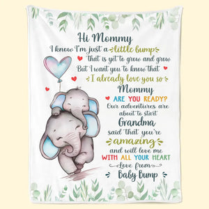 Already Your Baby, Forever Loved - Family Personalized Custom Blanket - Mother's Day, Baby Shower Gift, Gift For First Mom