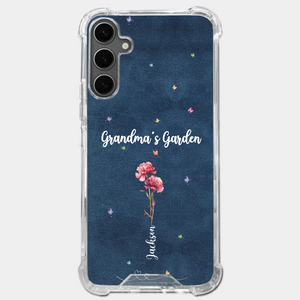 Her Garden Grows With Love - Family Personalized Custom Clear Phone Case - Mother's Day, Gift For Mom, Grandma