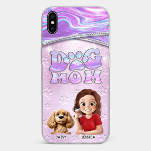 Dog Mom Mode, Always On - Dog Personalized Custom Clear Phone Case - Mother's Day, Gift For Pet Owners, Pet Lovers