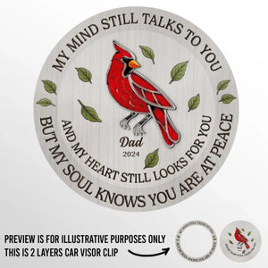 Always In My Heart - Memorial Personalized Custom Car Visor Clip - Sympathy Gift For Family Members