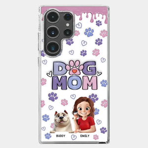 A Dog Mom’s Heart Is Always Full - Dog Personalized Custom 3D Inflated Effect Printed Clear Phone Case - Gift For Pet Owners, Pet Lover