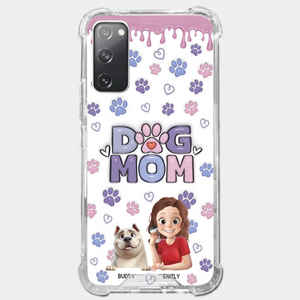 A Dog Mom’s Heart Is Always Full - Dog Personalized Custom 3D Inflated Effect Printed Clear Phone Case - Gift For Pet Owners, Pet Lover