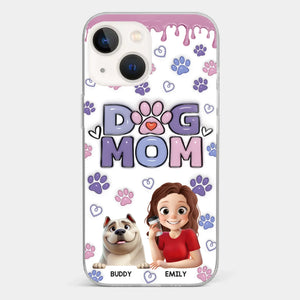 A Dog Mom’s Heart Is Always Full - Dog Personalized Custom 3D Inflated Effect Printed Clear Phone Case - Gift For Pet Owners, Pet Lover