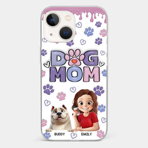 A Dog Mom’s Heart Is Always Full - Dog Personalized Custom 3D Inflated Effect Printed Clear Phone Case - Gift For Pet Owners, Pet Lover