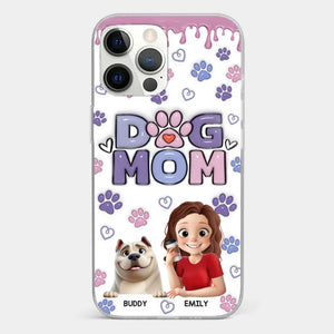 A Dog Mom’s Heart Is Always Full - Dog Personalized Custom 3D Inflated Effect Printed Clear Phone Case - Gift For Pet Owners, Pet Lover
