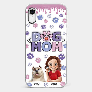 A Dog Mom’s Heart Is Always Full - Dog Personalized Custom 3D Inflated Effect Printed Clear Phone Case - Gift For Pet Owners, Pet Lover