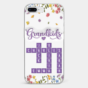 Tiny Names, Endless Love - Family Personalized Custom 3D Inflated Effect Printed Clear Phone Case - Mother's Day, Gift For Mom, Grandma
