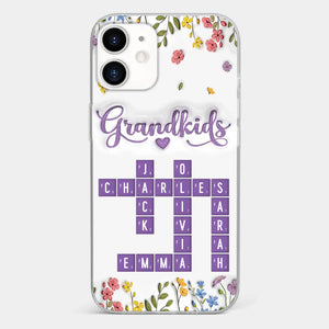 Tiny Names, Endless Love - Family Personalized Custom 3D Inflated Effect Printed Clear Phone Case - Mother's Day, Gift For Mom, Grandma