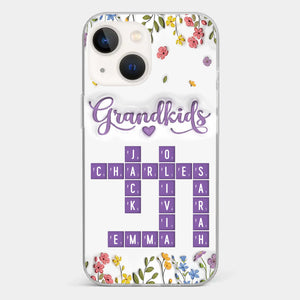 Tiny Names, Endless Love - Family Personalized Custom 3D Inflated Effect Printed Clear Phone Case - Mother's Day, Gift For Mom, Grandma
