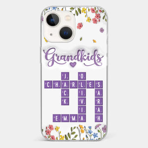 Tiny Names, Endless Love - Family Personalized Custom 3D Inflated Effect Printed Clear Phone Case - Mother's Day, Gift For Mom, Grandma