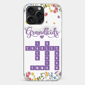 Tiny Names, Endless Love - Family Personalized Custom 3D Inflated Effect Printed Clear Phone Case - Mother's Day, Gift For Mom, Grandma