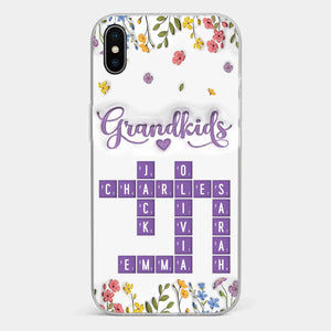 Tiny Names, Endless Love - Family Personalized Custom 3D Inflated Effect Printed Clear Phone Case - Mother's Day, Gift For Mom, Grandma
