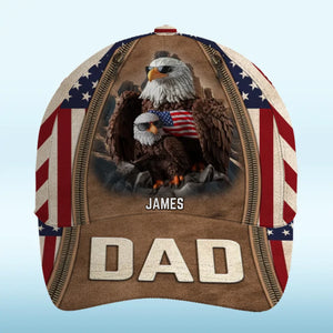 Papa’s Crew - Family Personalized Custom Hat, All Over Print Classic Cap - Father's Day, Gift For Dad, Grandpa