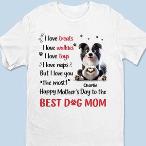 Dog Moms Deserve All The Love - Dog Personalized Custom Unisex T-shirt, Premium T-shirt, Hoodie - Mother's Day, Gift For Pet Owners, Pet Lovers