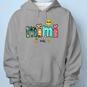 She’s The Ice Cream To Our Summer - Family Personalized Custom Unisex T-shirt, Premium T-shirt, Hoodie - Summer Vacation Gift For Mom, Grandma