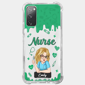 Born To Care, Trained To Heal - Nurse Personalized Custom Clear Phone Case - Appreciation, Thank You Gift, Nurse Life, Doctor Life