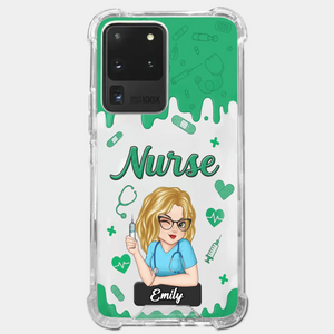 Born To Care, Trained To Heal - Nurse Personalized Custom Clear Phone Case - Appreciation, Thank You Gift, Nurse Life, Doctor Life