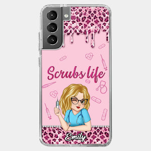 Living That Scrubs Life One Shift At A Time - Nurse Personalized Custom Clear Phone Case - Appreciation, Thank You Gift, Nurse Life, Doctor Life