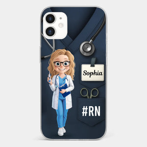 Caring Is My Superpower - Nurse Personalized Custom Clear Phone Case - Appreciation, Thank You Gift, Nurse Life, Doctor Life