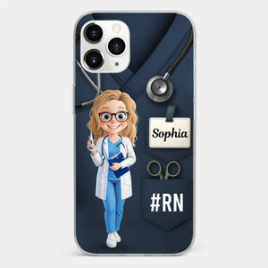 Caring Is My Superpower - Nurse Personalized Custom Clear Phone Case - Appreciation, Thank You Gift, Nurse Life, Doctor Life