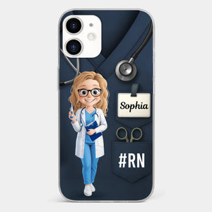 Caring Is My Superpower - Nurse Personalized Custom Clear Phone Case - Appreciation, Thank You Gift, Nurse Life, Doctor Life