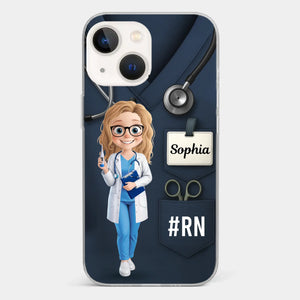 Caring Is My Superpower - Nurse Personalized Custom Clear Phone Case - Appreciation, Thank You Gift, Nurse Life, Doctor Life
