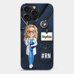 Caring Is My Superpower - Nurse Personalized Custom Clear Phone Case - Appreciation, Thank You Gift, Nurse Life, Doctor Life
