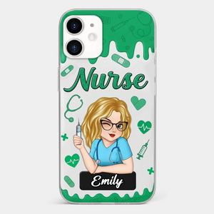 Born To Care, Trained To Heal - Nurse Personalized Custom Clear Phone Case - Appreciation, Thank You Gift, Nurse Life, Doctor Life
