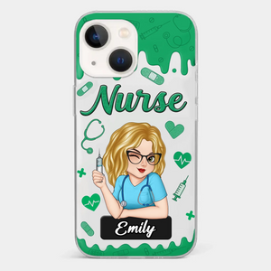 Born To Care, Trained To Heal - Nurse Personalized Custom Clear Phone Case - Appreciation, Thank You Gift, Nurse Life, Doctor Life